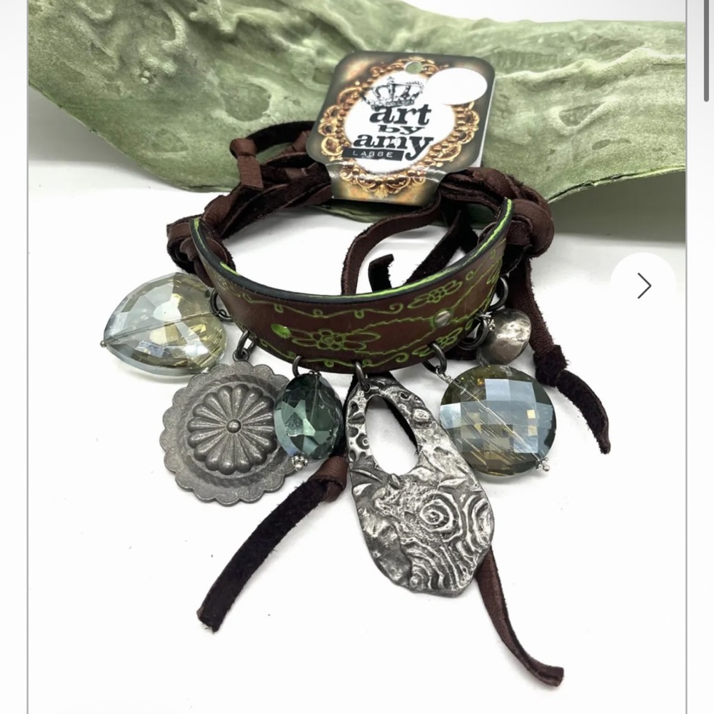 Art by Amy charm girl bracelet. NWT.